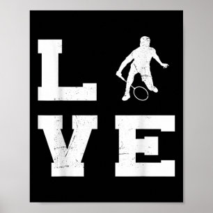 Badminton Womens Mens Badminton Player Shuttle  Poster