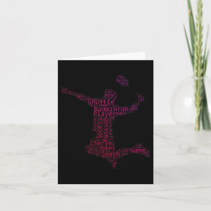 Badminton Womens Squash Shuttle Badminton Player Card
