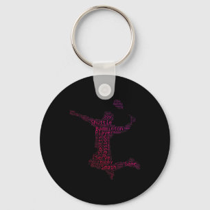 Badminton Womens Squash Shuttle Badminton Player Key Ring