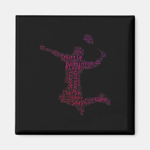 Badminton Womens Squash Shuttle Badminton Player Magnet
