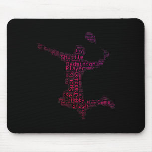 Badminton Womens Squash Shuttle Badminton Player Mouse Mat