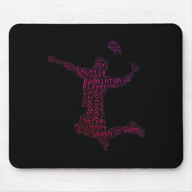 Badminton Womens Squash Shuttle Badminton Player  Mouse Mat (Front)
