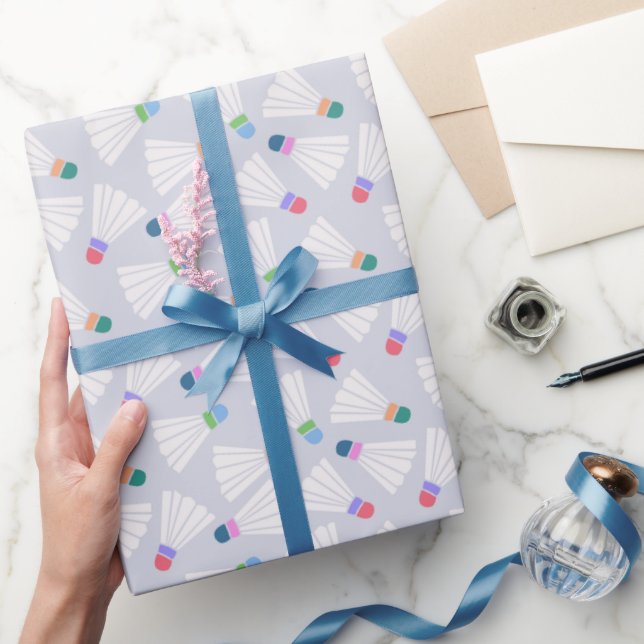 Badminton Wrapping Paper, Shuttlecock Birdie Paper (Gifting)