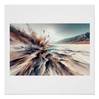 Badwater Basin in Death Valley,  Poster