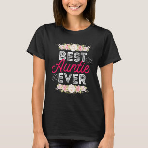 Bae Best Auntie Ever Floral Graphic Aunt Women T-Shirt