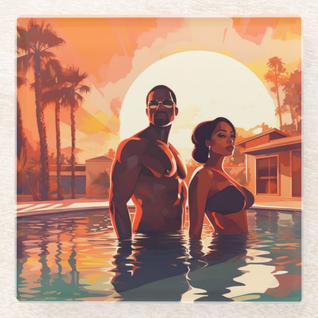 BAE-CATION #2  GLASS COASTER (Front)