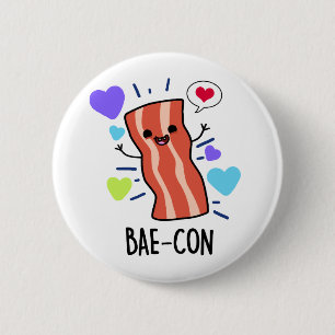 Bae-con Funny Bacon Pun 6 Cm Round Badge