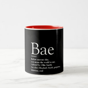 Bae Definition Boyfriend Girlfriend Wife Husband Two-Tone Coffee Mug