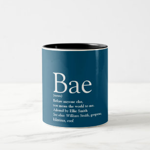 Bae Definition Boyfriend Husband Two-Tone Coffee Mug