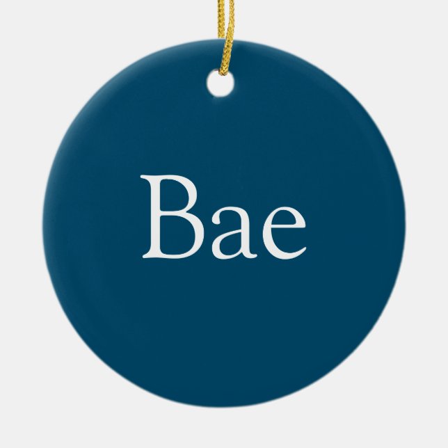 Bae Definition Husband Boyfriend Blue Ceramic Tree Decoration (Front)