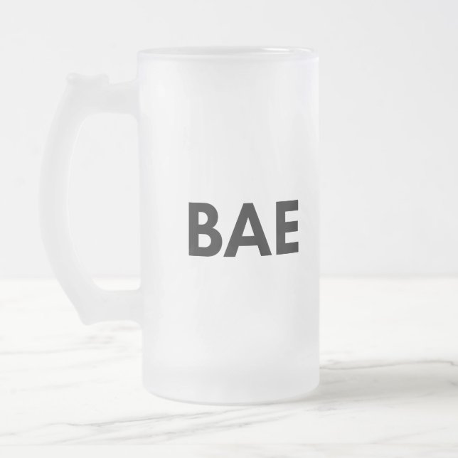 bae frosted glass beer mug (Left)