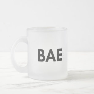 bae frosted glass coffee mug