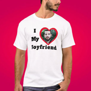Bae Personalised Custom Photo I Love My Boyfriend T-Shirt