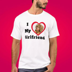 Bae Personalised Custom Photo I Love My Girlfriend T-Shirt