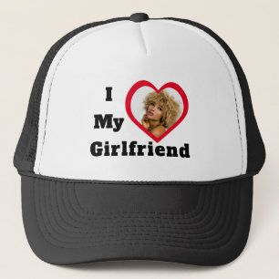 Bae Personalised Custom Photo I Love My Girlfriend Trucker Hat