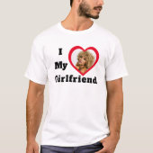 Bae Personalized Custom Photo I Love My Girlfriend T-Shirt (Front)