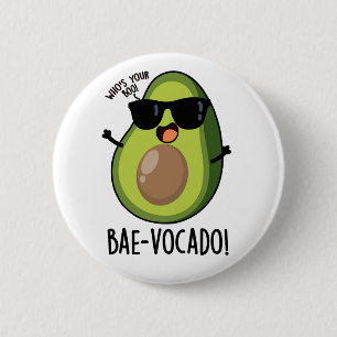 Bae-vocado Funny Avocado Pun 6 Cm Round Badge
