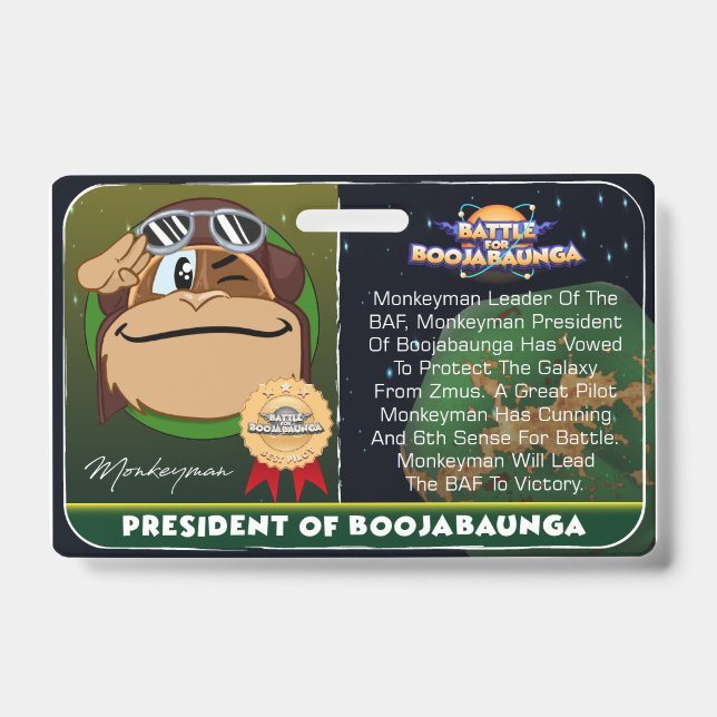 BAF MONKEYMAN ID BADGE (Front)
