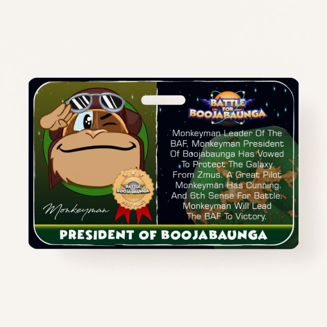 BAF MONKEYMAN ID BADGE (Front)