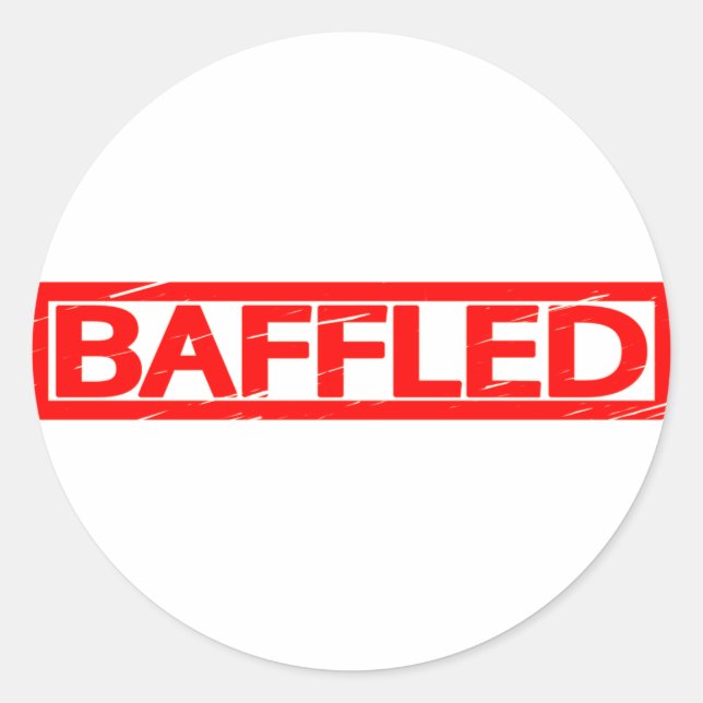 Baffled Stamp Classic Round Sticker (Front)
