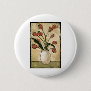 BAG10-V2 Tulips in Red.tif 6 Cm Round Badge