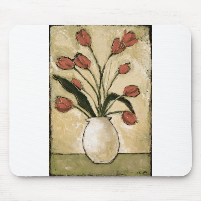 BAG10-V2 Tulips in Red.tif Mouse Mat (Front)
