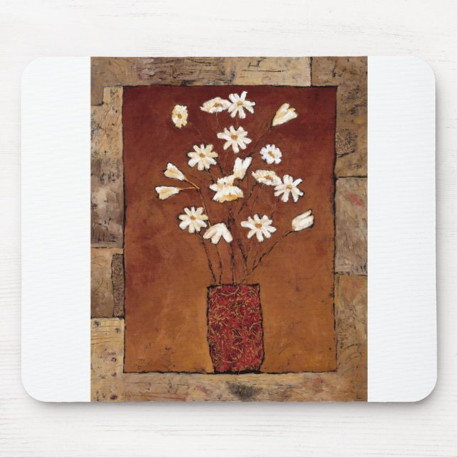 BAG12 White Flowers.tif Mouse Mat (Front)
