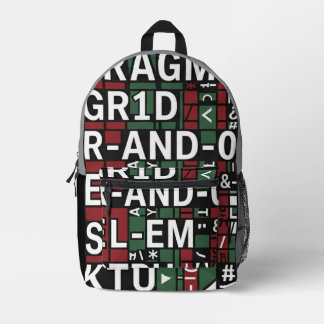 Bag Backpack Cross Bag with typography