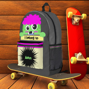 Bag Buddy Green Monster Personalised Backpack