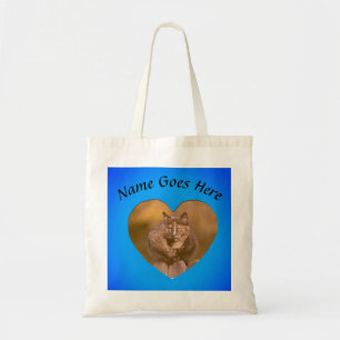 Bag - Cat in Blue Heart Frame