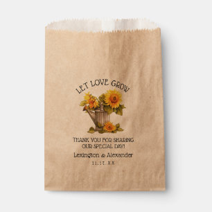 Bag For Sunflower Seeds Wedding Guest Favour  