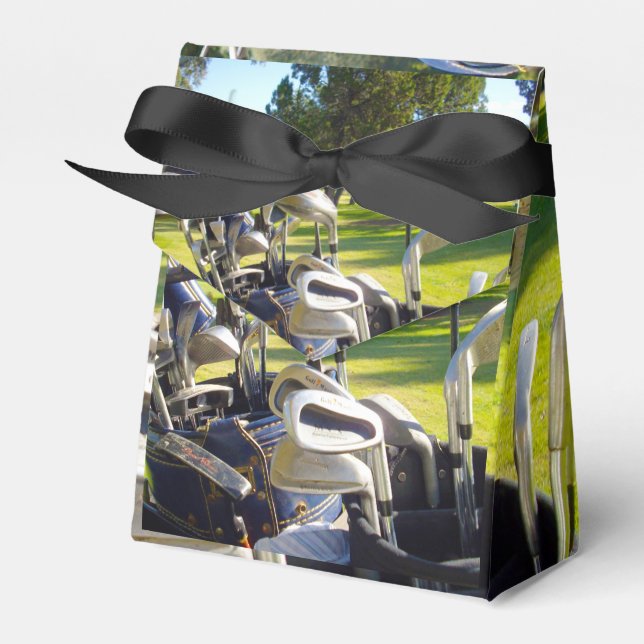 Bag Full Of Golf Clubs, Gift Favor Box (Front Side)