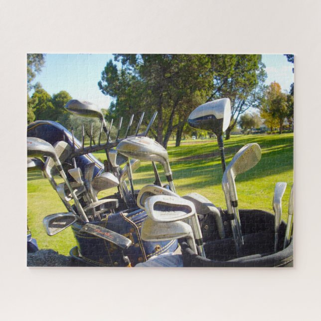 Bag Full Of Golf Clubs, Jigsaw Puzzle (Horizontal)