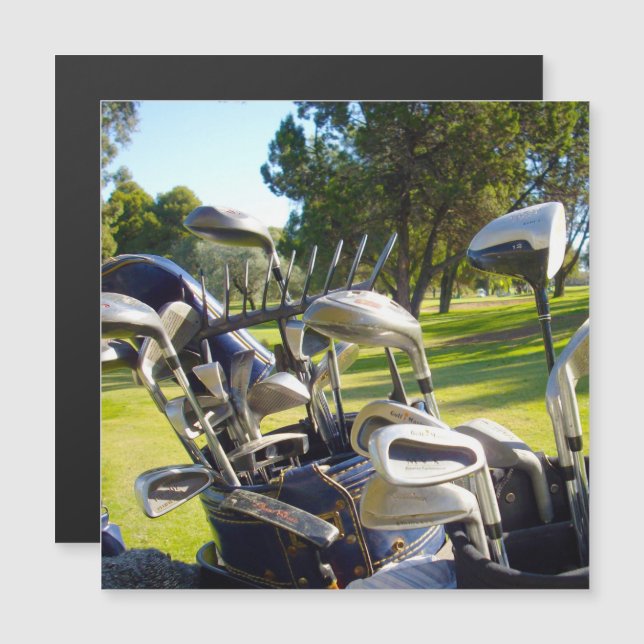 Bag Full Of Golf Clubs, Magnetic Card (Front/Back)