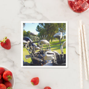 Bag Full Of Golf Clubs, Paper Party Napkins