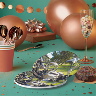 Bag Full Of Golf Clubs, Paper Party Plates