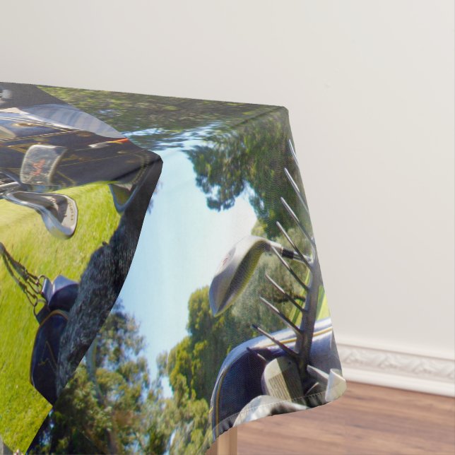Bag Full Of Golf Clubs, Tablecloth (In Situ)