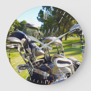 Bag Full Of Golf Clubs, Wall Clock