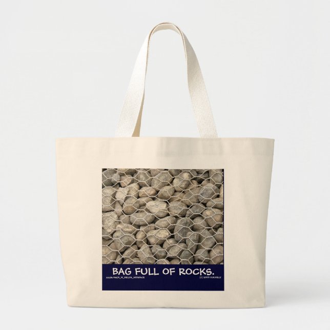 BAG FULL OF ROCKS. (Front)