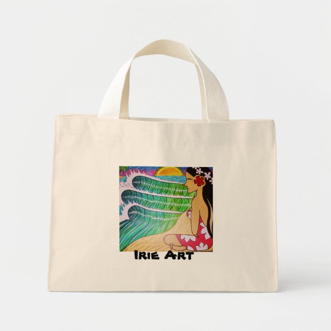 Bag- Hinano Girl Sunset Mini Tote Bag (Front)