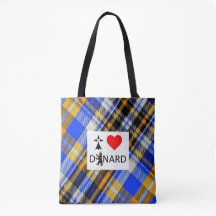 Bag I love Dinard and tartan