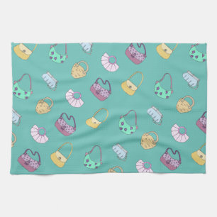Bag Lovers Doodle Tea Towel