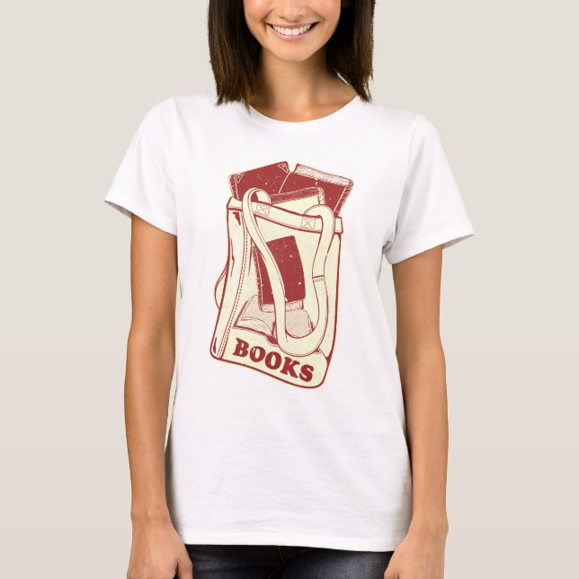 Bag of books I love to read T-Shirt (Front)