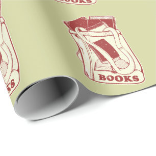 Bag of books I love to read Wrapping Paper