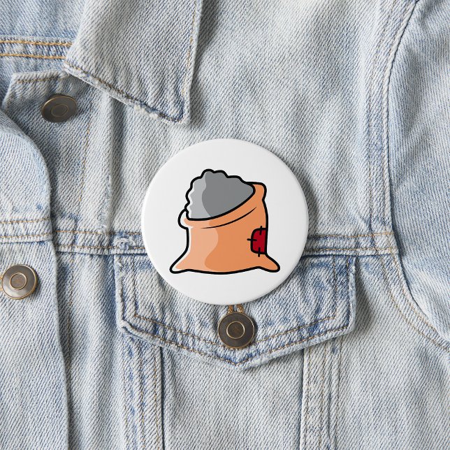 Bag of Cement Construction Material 7.5 Cm Round Badge (Creator Uploaded)