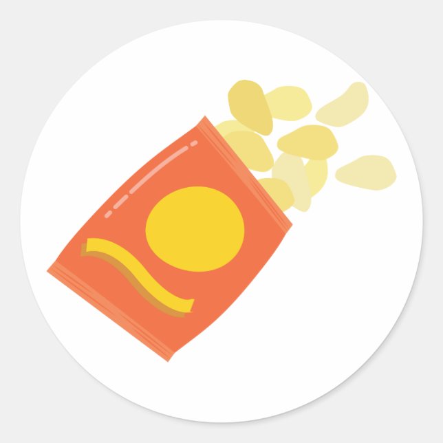 Bag of Chips Classic Round Sticker (Front)
