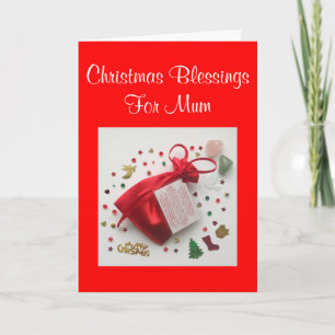 Bag of Christmas Blessings for Mum Card with Verse