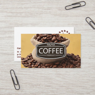 Bag of Coffee Beans Business Card