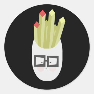 Bag of Fries Cute Cartoon Classic Round Sticker