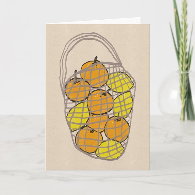 Bag of Oranges and Lemons Card (Front)